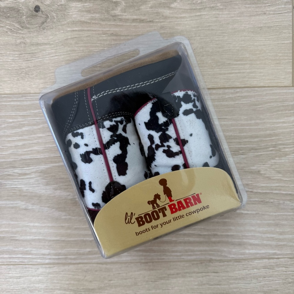 Lil' Boot Barn Kids Cow Print Boots